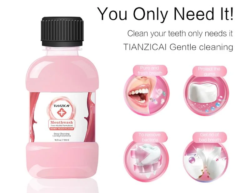 Plastic Pet Bottle Hotel 100ml Liquid Sensitive Teeth Mouthwash for Hotel