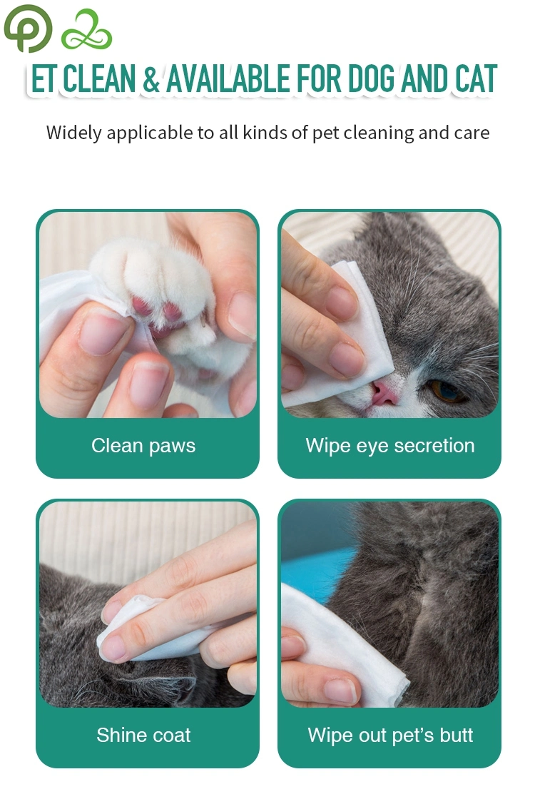 Disposable Pet Gloves Wet Wipes for Cats and Dogs Without Washing SPA Bath Wipes Cleaning and Deodorizing Pet Supplies