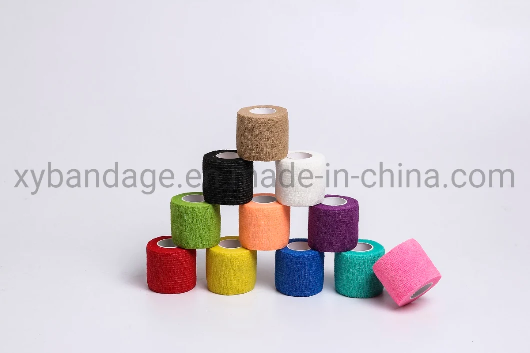 Low Price ISO13485 Approved Without Disinfection Adhesive Skin Color Pet Self-Elastic Self-Adhesive Bandage